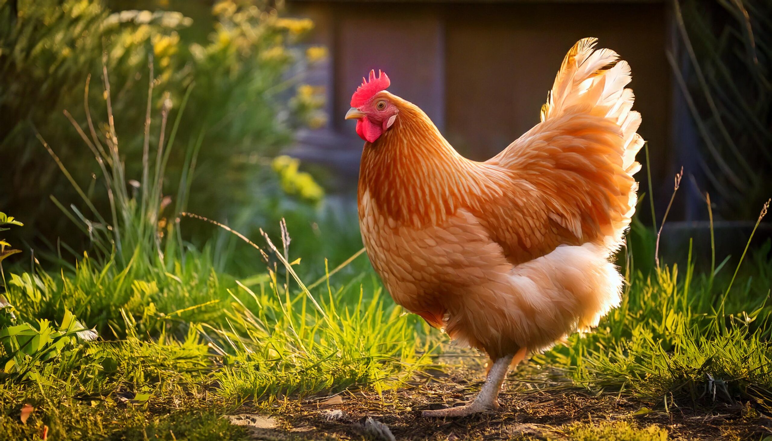 Buff Orpington hen